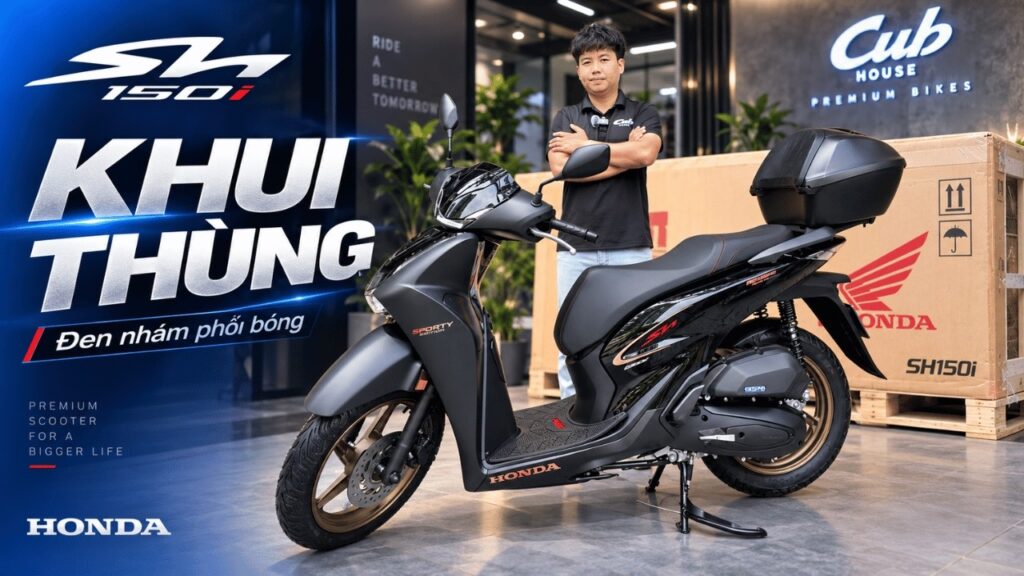 Bàn giao xe Honda SH150i Ý 2026 NewConcept màu Đen